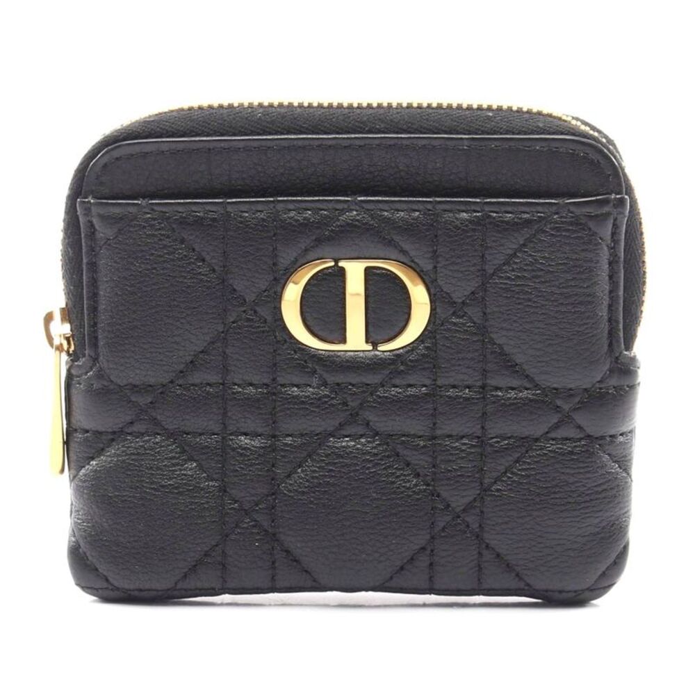 Dior Caro Lavender Leather Wallet Coin Case